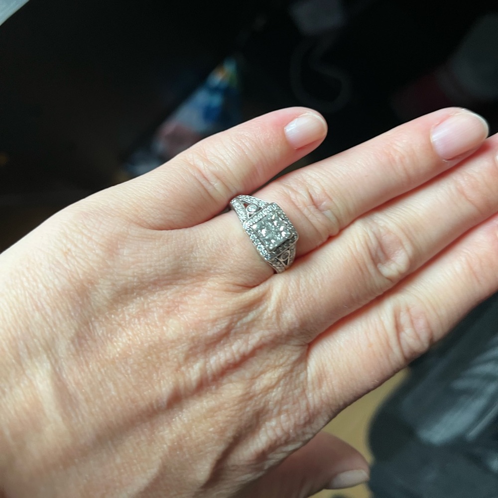 Gorgeous REAL diamond engagement ring.
